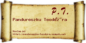 Pandureszku Teodóra névjegykártya